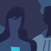 Proyecto Cambiar tamaño de imagen-2 Ilustración de personas en tonos azules, representando los titulares de datos detrás de cada relación comercial B2B
